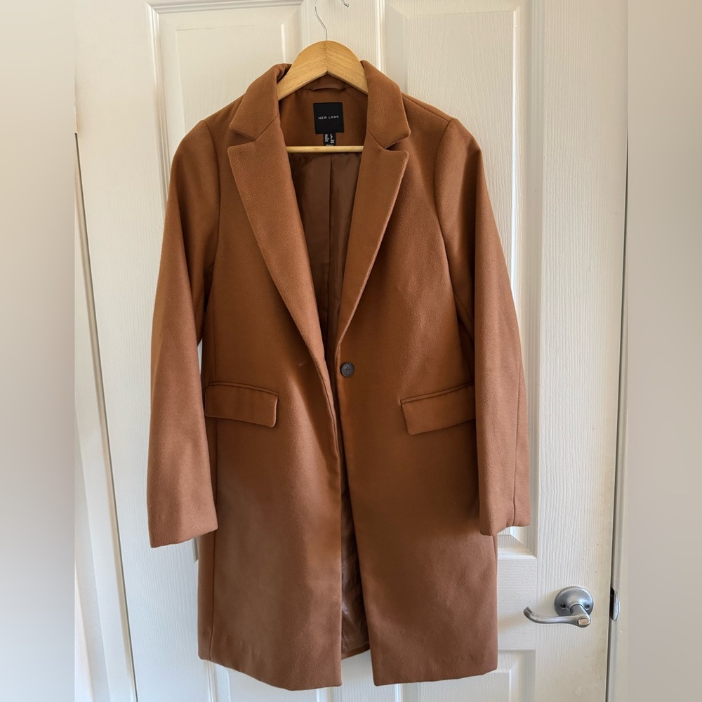 New Look Lightweight Brown Longline Coat